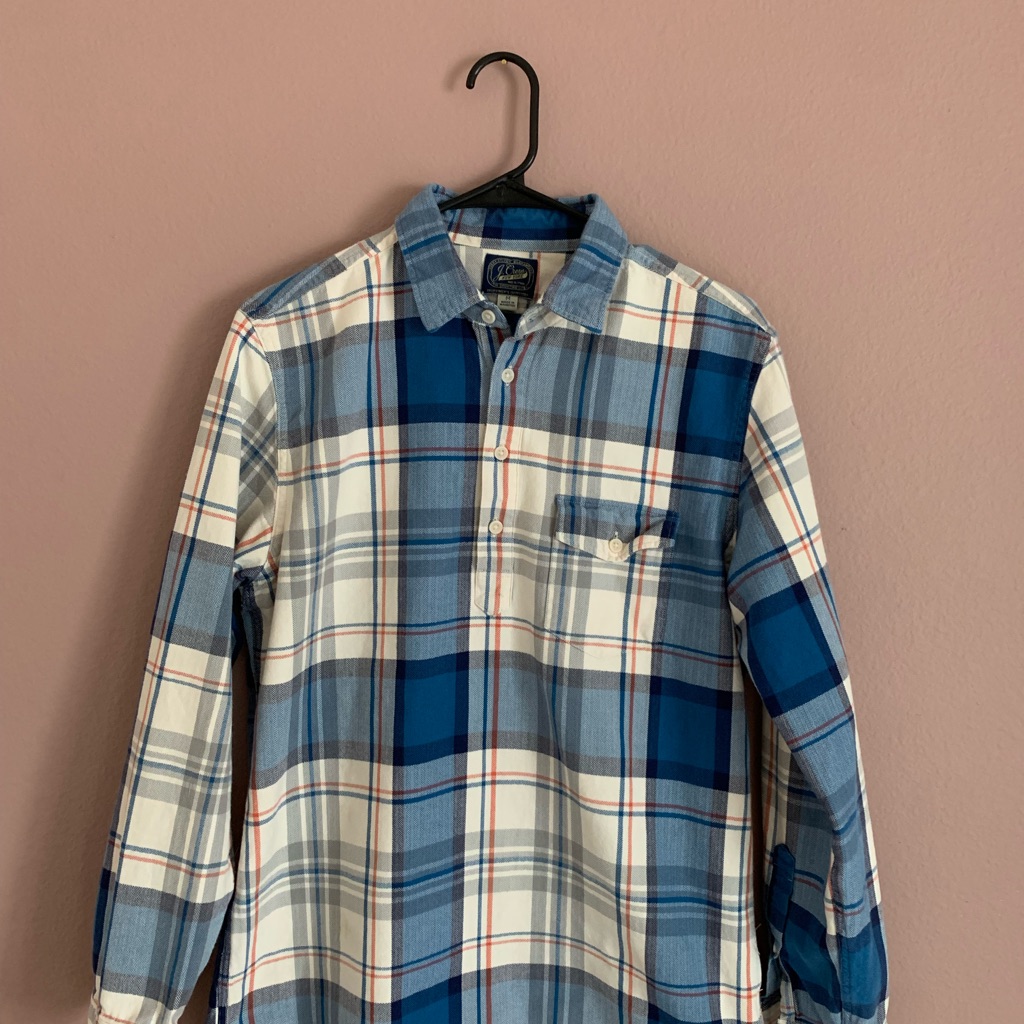 Blue Plaid Men's Shirt